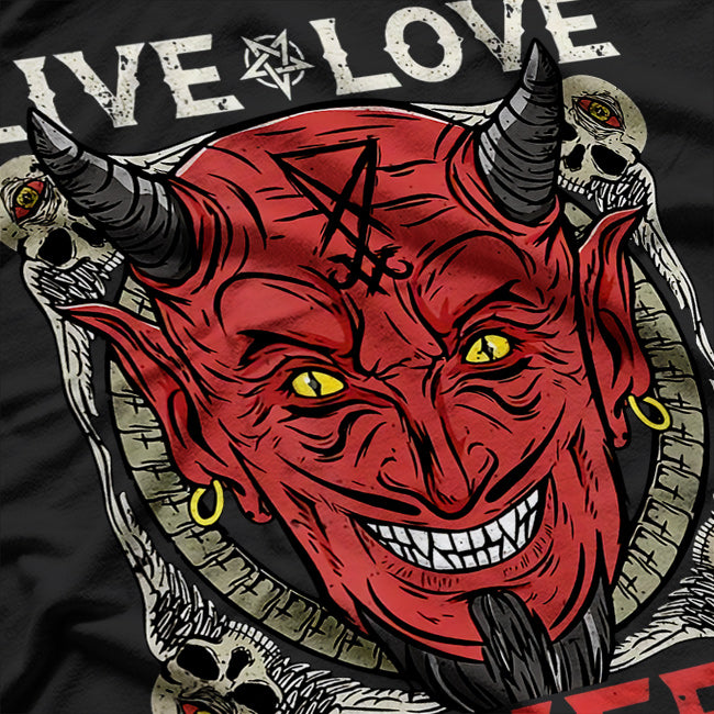 Live, Love, Lucifer: Satanic Devil Occult T-Shirt