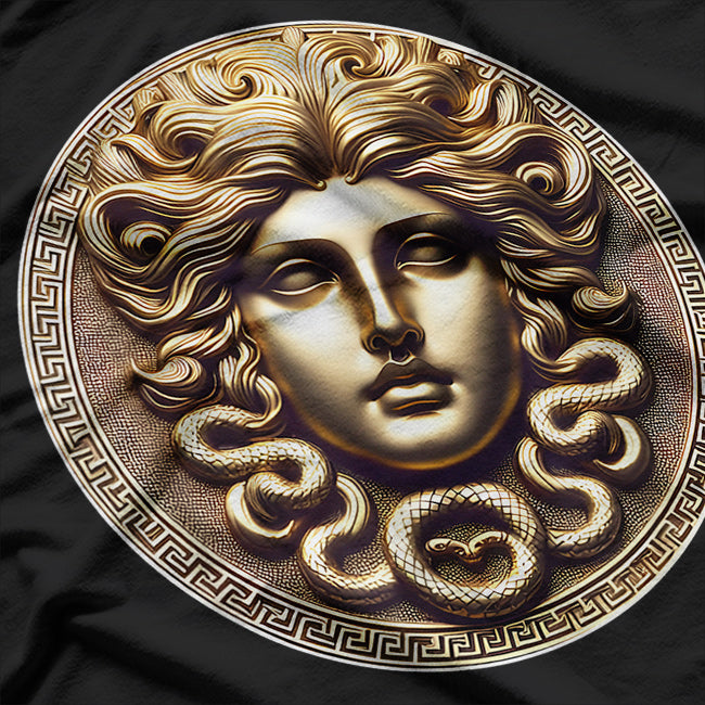 Medusa Head The Gorgon of Greek Mythology with Snake Hair T-Shirt