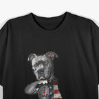 Dog Pitbull I Love Dad Tattoo Fathers Day T-Shirt