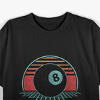 Pool Player Billiards Lover – Retro 80s Vintage 8 Ball T-Shirt