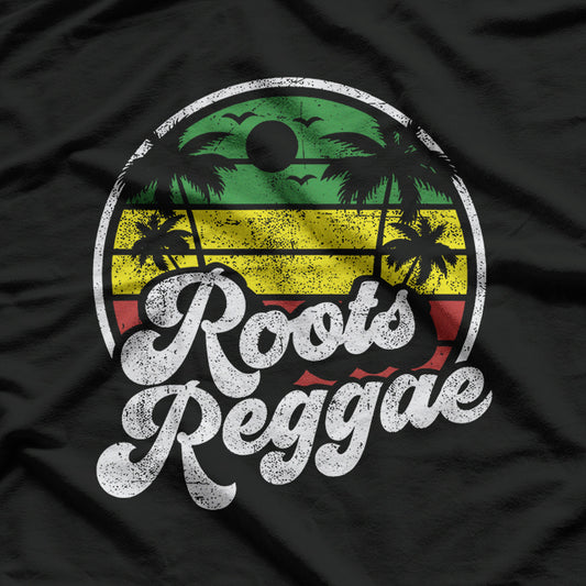 Roots Reggae Vintage Jamaica Rasta Jamaican Music Retro Gift T-Shirt