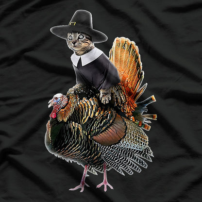 Thanksgiving Cat Pilgrim Costume T-Shirt