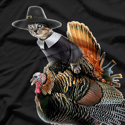 Thanksgiving Cat Pilgrim Costume T-Shirt