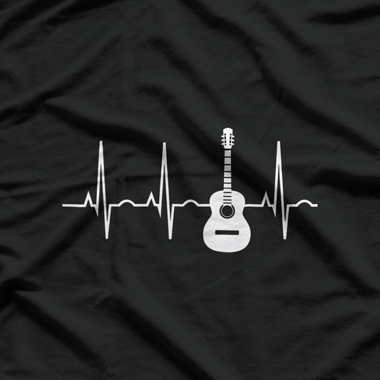 Acoustic Guitar Heartbeat Guitar Lovers T-Shirt