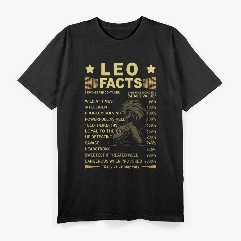 Born to Shine – Funny Leo Zodiac Traits T-Shirt
