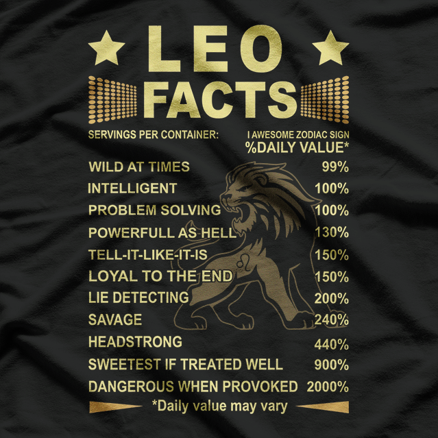Born to Shine – Funny Leo Zodiac Traits T-Shirt