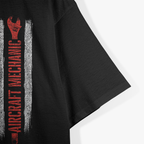 Aircraft Mechanic, American Flag Plane Aviation Technician T-Shirt