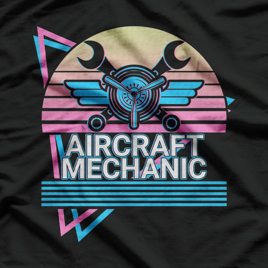 Aircraft Mechanic Aviation Artisan Retro T-Shirt