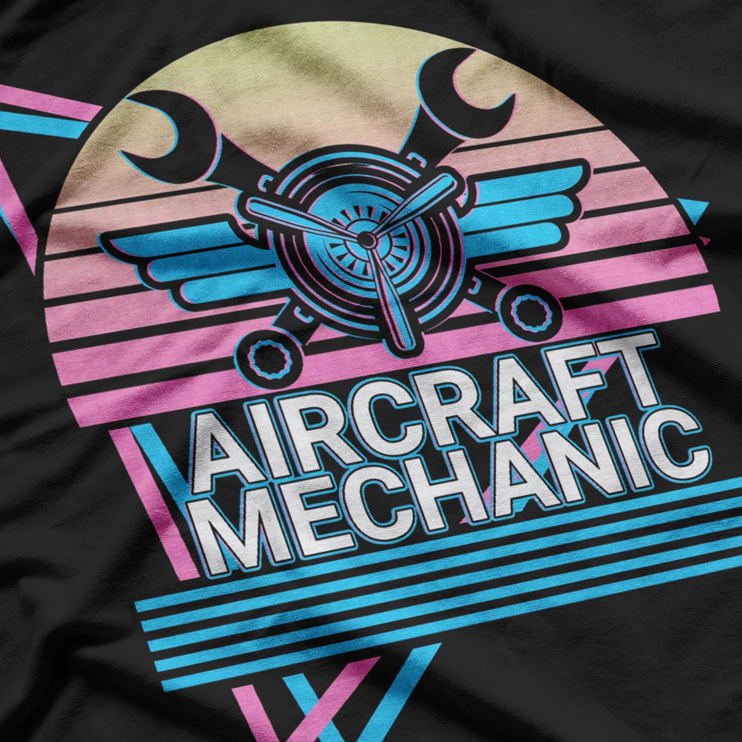 Aircraft Mechanic Aviation Artisan Retro T-Shirt