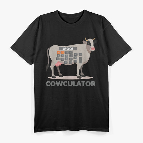 Algebra Math Calculator Funny Problem Solver Cow Moo T-Shirt