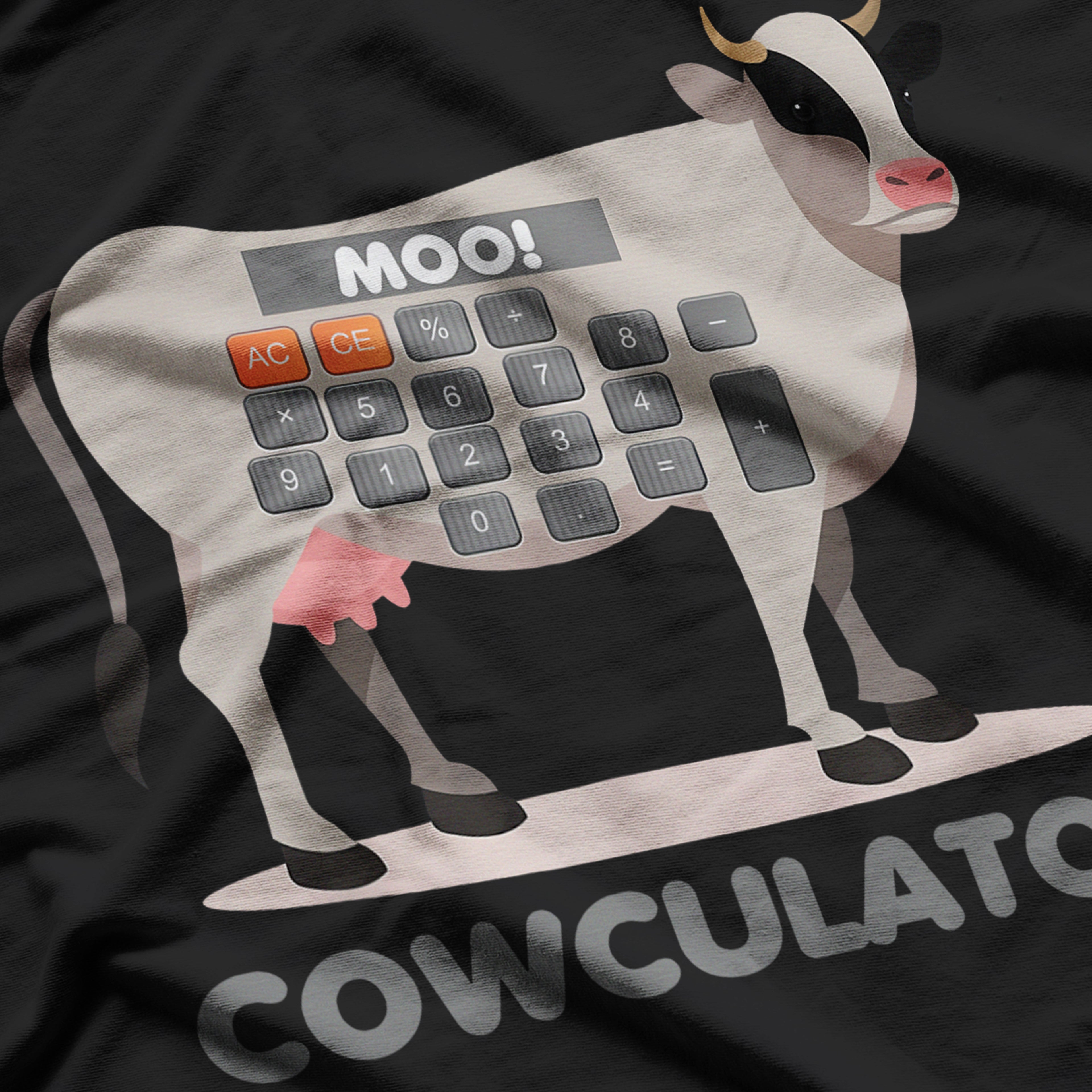 Algebra Math Calculator Funny Problem Solver Cow Moo T-Shirt