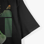 Alien UFO Area 51 Green Man Surfing a Flying Saucer Funny Sci-Fi T-Shirt