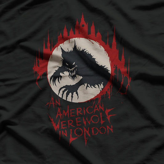 American Werewolf Scary Horror Cityscape Terror T-Shirt