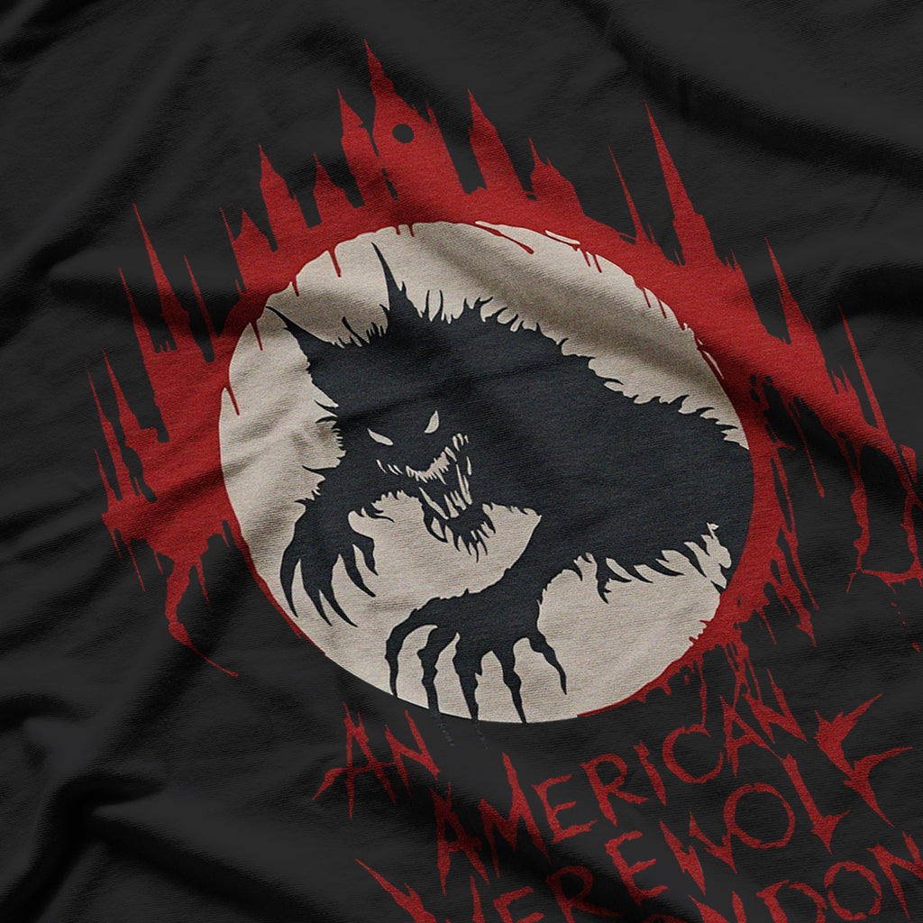 American Werewolf Scary Horror Cityscape Terror T-Shirt