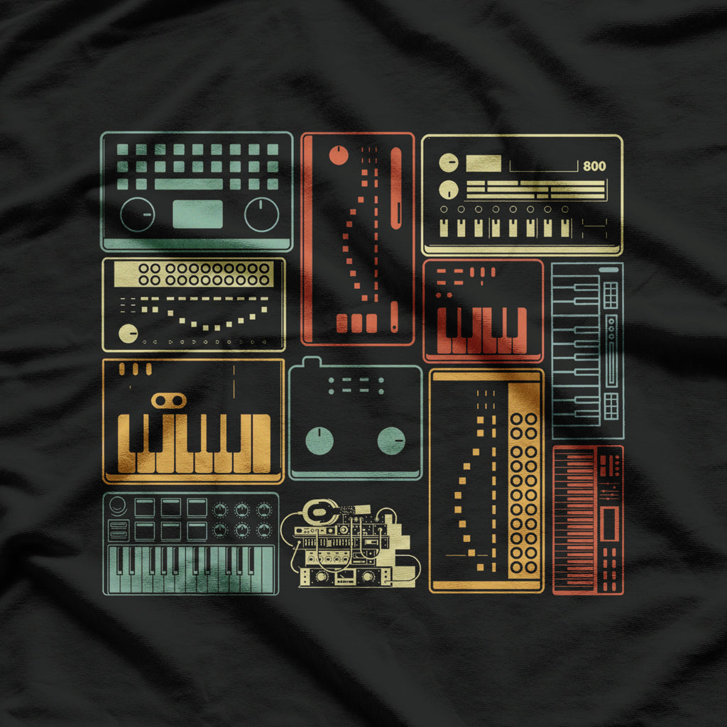 Analog Modular Synthesizer Music Producer Keyboard T-Shirt