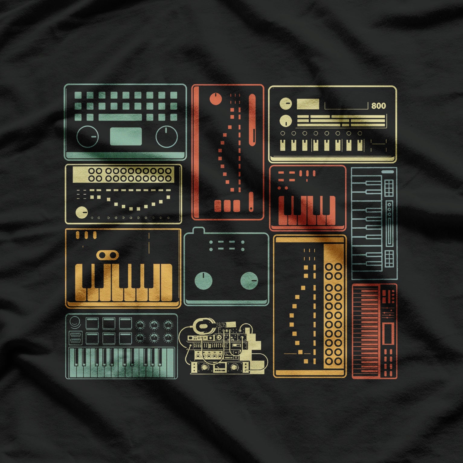 Analog Modular Synthesizer Music Producer Keyboard T-Shirt