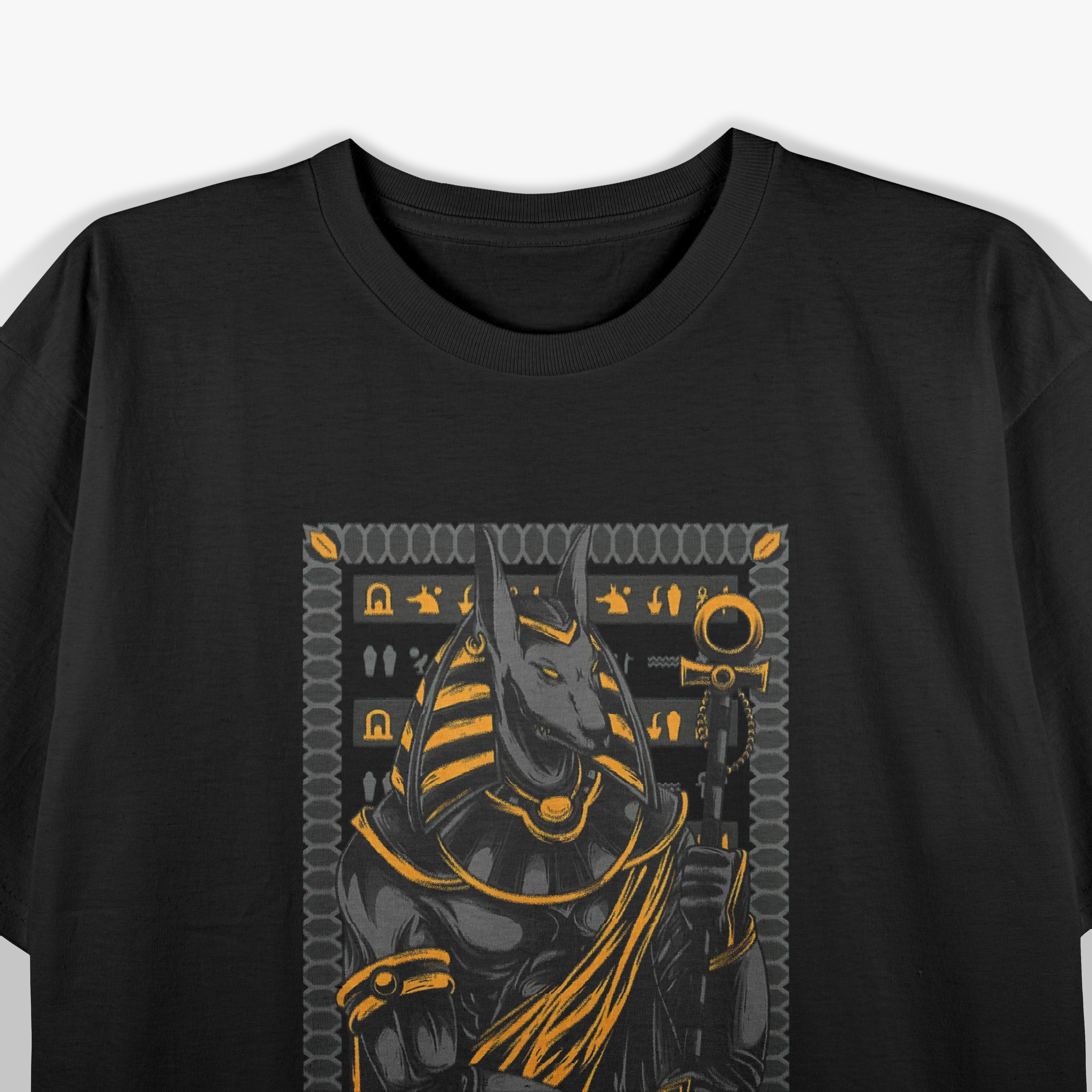 Ancient Egypt Hieroglyph Egyptian God Anubis T-Shirt