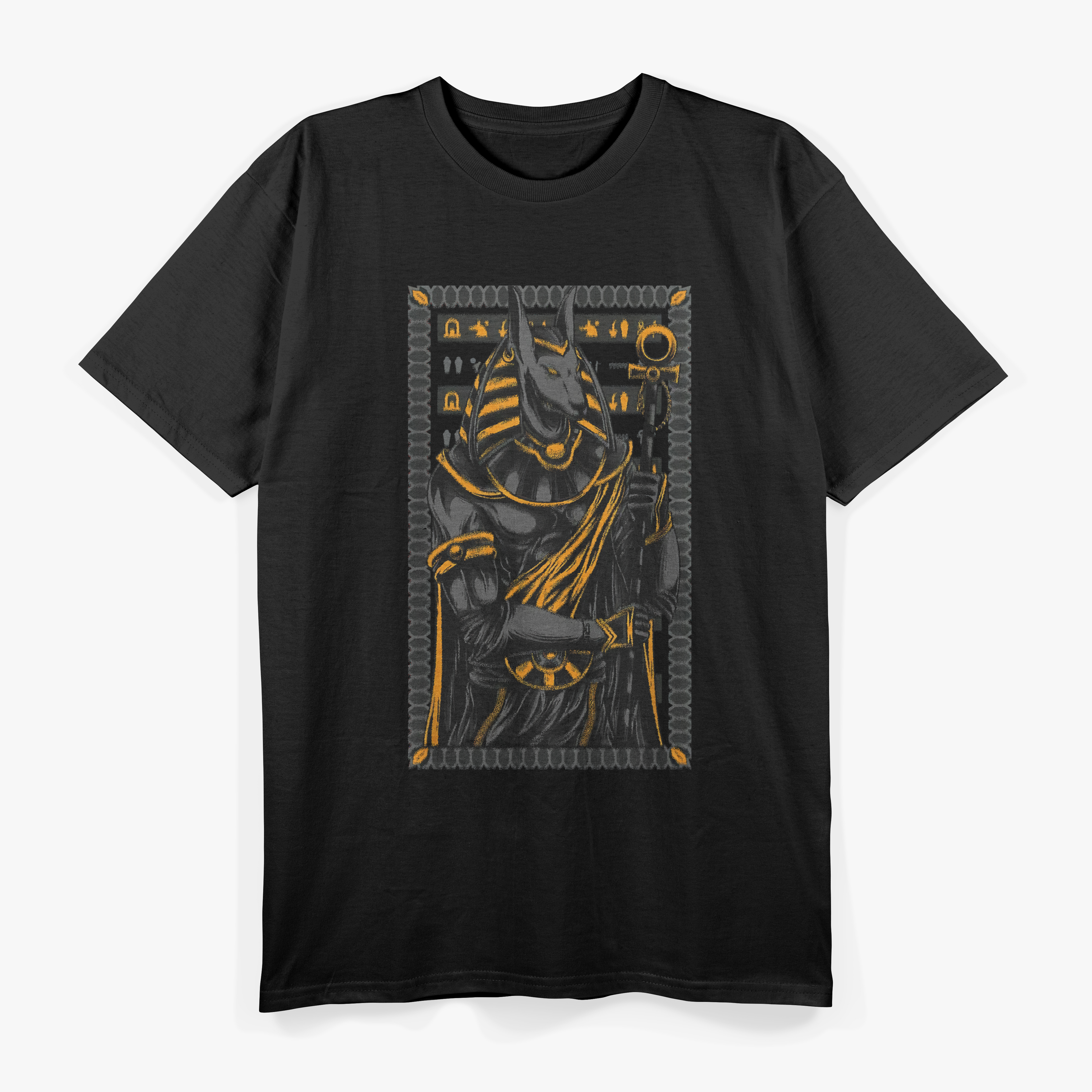 Ancient Egypt Hieroglyph Egyptian God Anubis T-Shirt