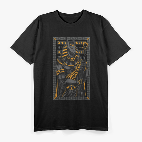 Ancient Egypt Hieroglyph Egyptian God Anubis T-Shirt