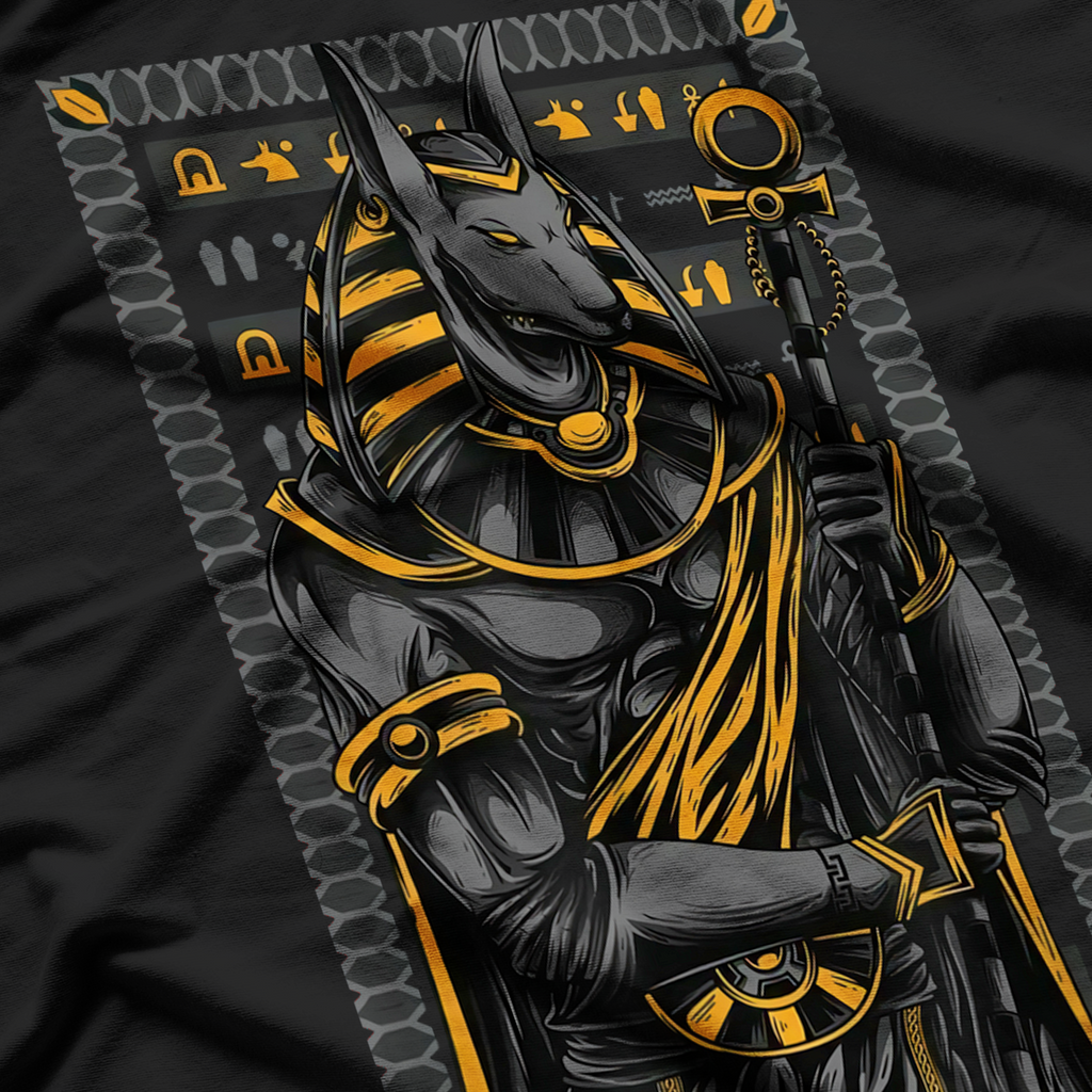 Ancient Egypt Hieroglyph Egyptian God Anubis T-Shirt