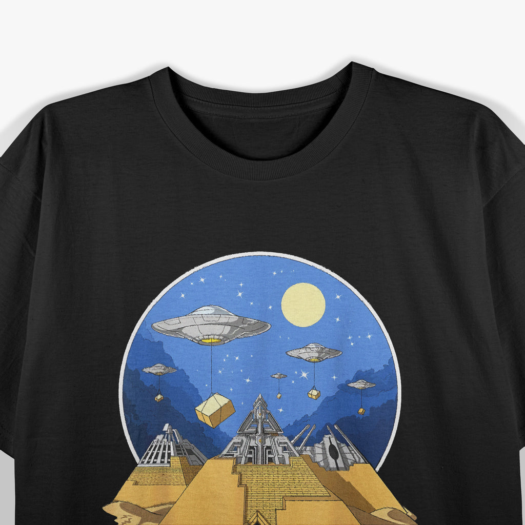 Ancient Egyptian Pyramids Aliens Space UFO Science Fiction T-Shirt