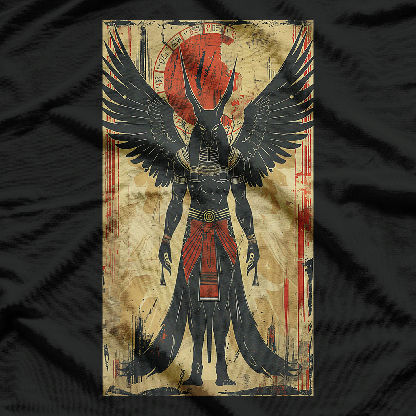 Anubis Wings: The Egyptian God of the Afterlife and Pharaoh's Guardian T-Shirt