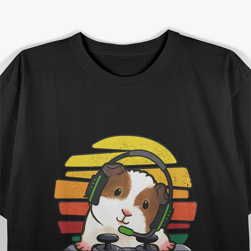 Gaming Guinea Pig with Headphones Funny Gamer T-Shirt