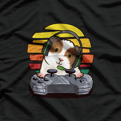 Gaming Guinea Pig with Headphones Funny Gamer T-Shirt