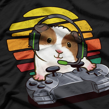 Gaming Guinea Pig with Headphones Funny Gamer T-Shirt