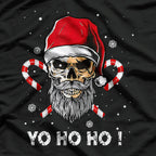 Santa Pirate - Funny Christmas Skull Beard T-Shirt