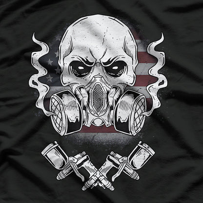 Vehicle Sprayer Graffiti Skull - Car Auto Body Painter T-Shirt