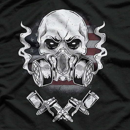 Vehicle Sprayer Graffiti Skull - Car Auto Body Painter T-Shirt