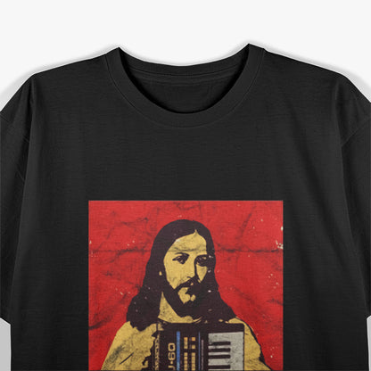 Vintage Synth Nerd - Jesus Loves Analog Synthesizers T-Shirt