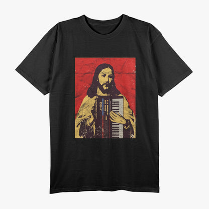 Vintage Synth Nerd - Jesus Loves Analog Synthesizers T-Shirt
