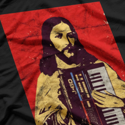 Vintage Synth Nerd - Jesus Loves Analog Synthesizers T-Shirt