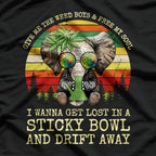 Cool Elephant Smoking - Retro Style T-Shirt