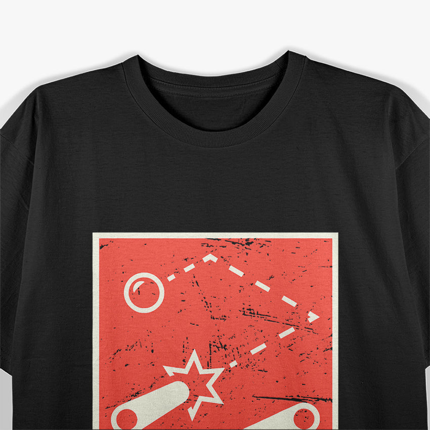 Japanese Pinball Unique Gaming Design for Arcade Fans T-Shirt
