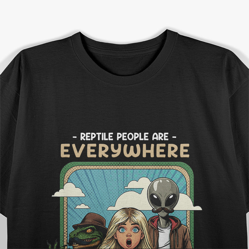 Reptiloid Conspiracy Theorist - Lizard People Secrets T-Shirt