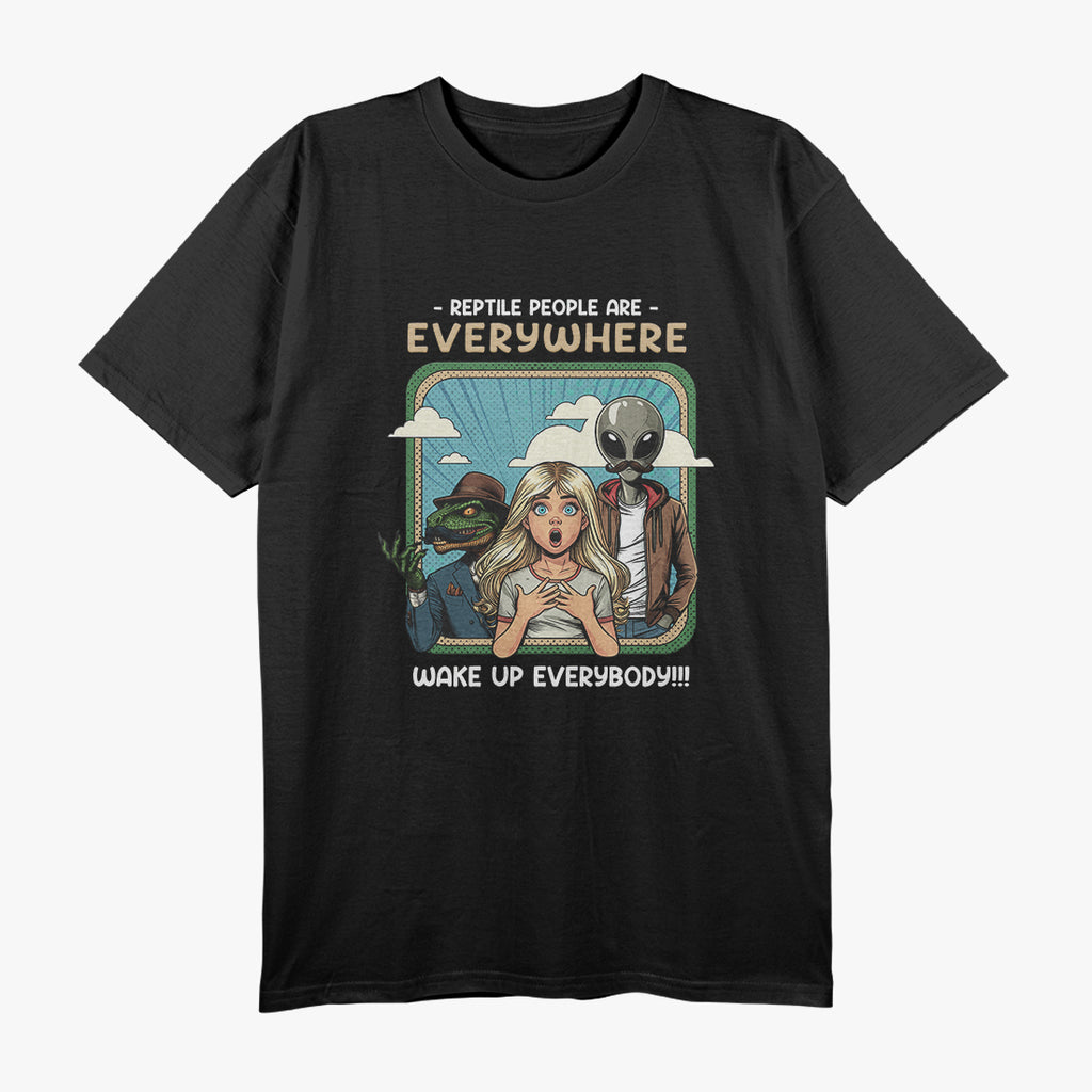 Reptiloid Conspiracy Theorist - Lizard People Secrets T-Shirt