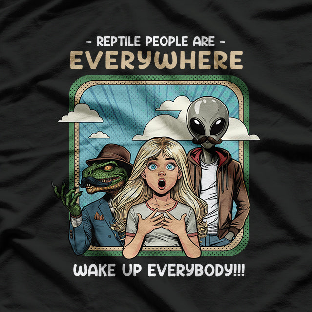 Reptiloid Conspiracy Theorist - Lizard People Secrets T-Shirt