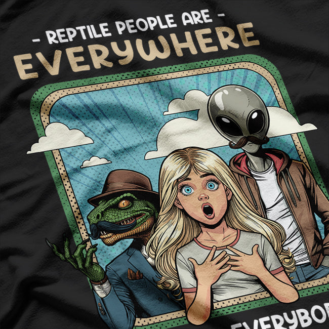 Reptiloid Conspiracy Theorist - Lizard People Secrets T-Shirt