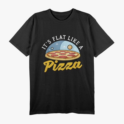 Flat Earth Pizza - A Cheesy Conspiracy T-Shirt