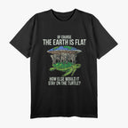Flat Earth Society - Turtle & Elephants Parody T-Shirt