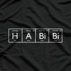 Habibi Funny Arabic Lebanese Word Periodic Table Style T-Shirt