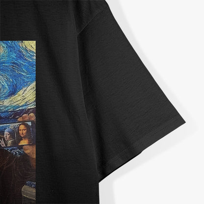 Art Mashup Mona Lisa Starry Night The Scream T-Shirt