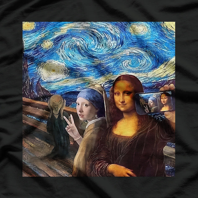 Art Mashup Mona Lisa Starry Night The Scream T-Shirt