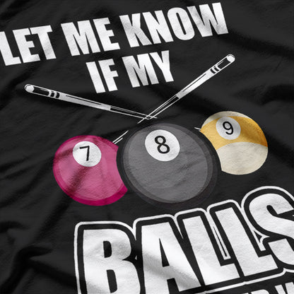 Billiard 8 Ball Play Pool Like a Pro with Cue Stick T-Shirt