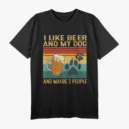 Beer Dog And Maybe 3 People Funny T-Shirt