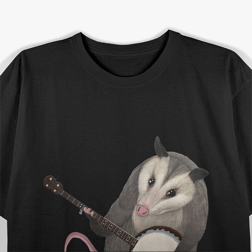 Opossum Playing The Banjo - Possum T-Shirt