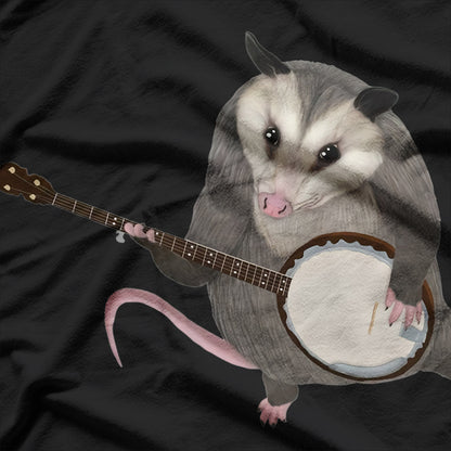 Opossum Playing The Banjo - Possum T-Shirt